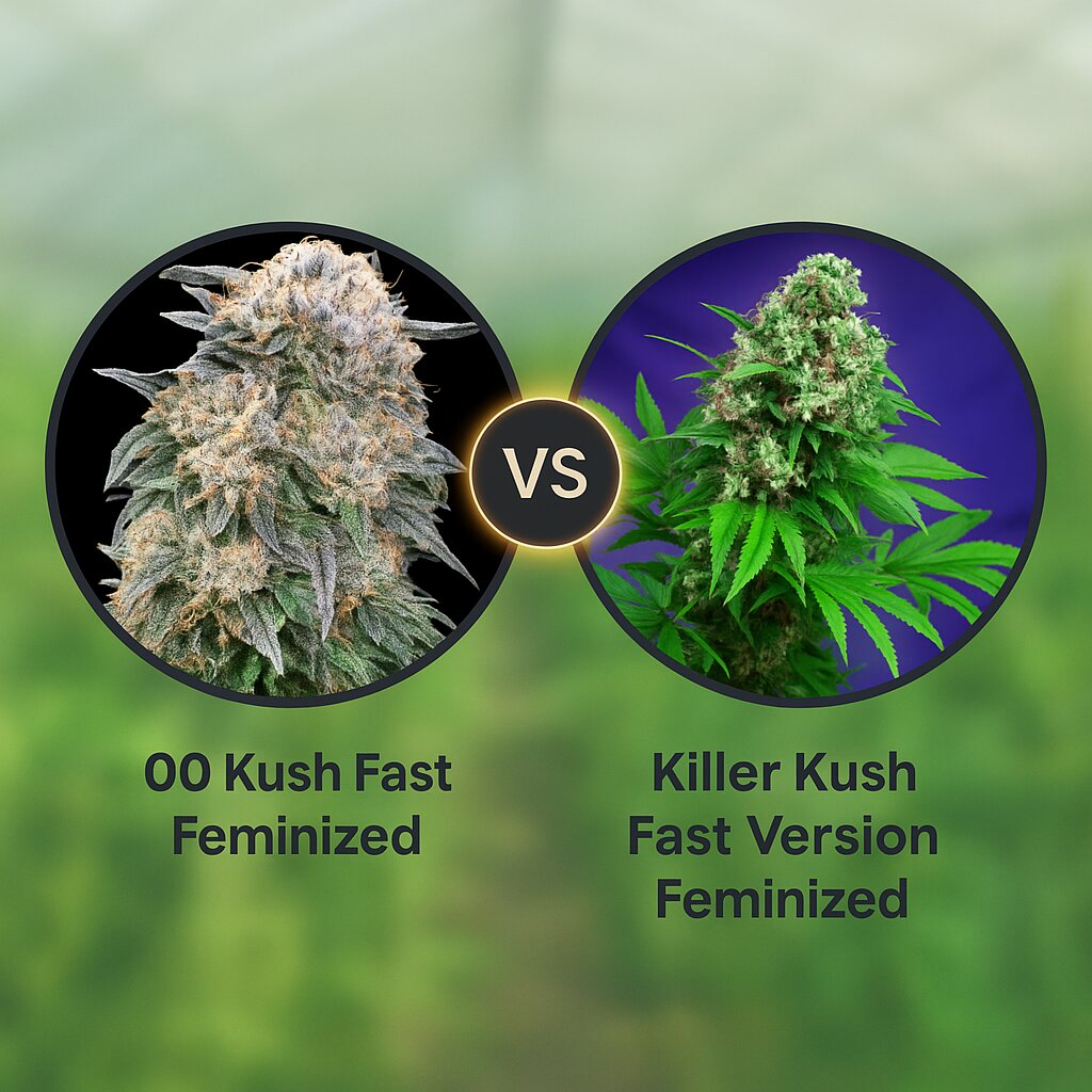 00 Kush Fast (00 Seeds) vs Killer Kush Fast Version (Sweet Seeds) Cannabis Samen Vergleich