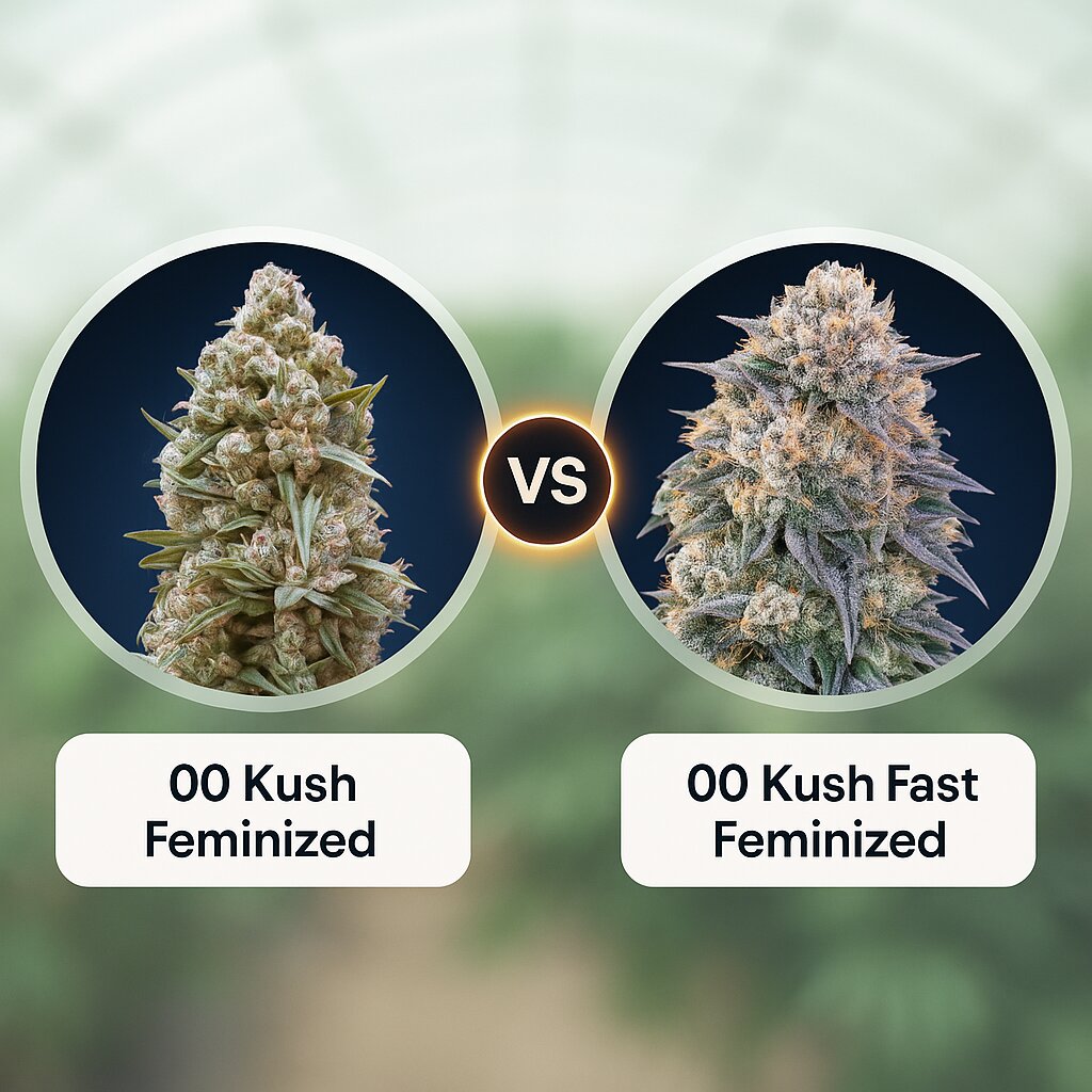 00 Kush (00 Seeds) vs 00 Kush Fast (00 Seeds) Vergleich von Cannabissamen