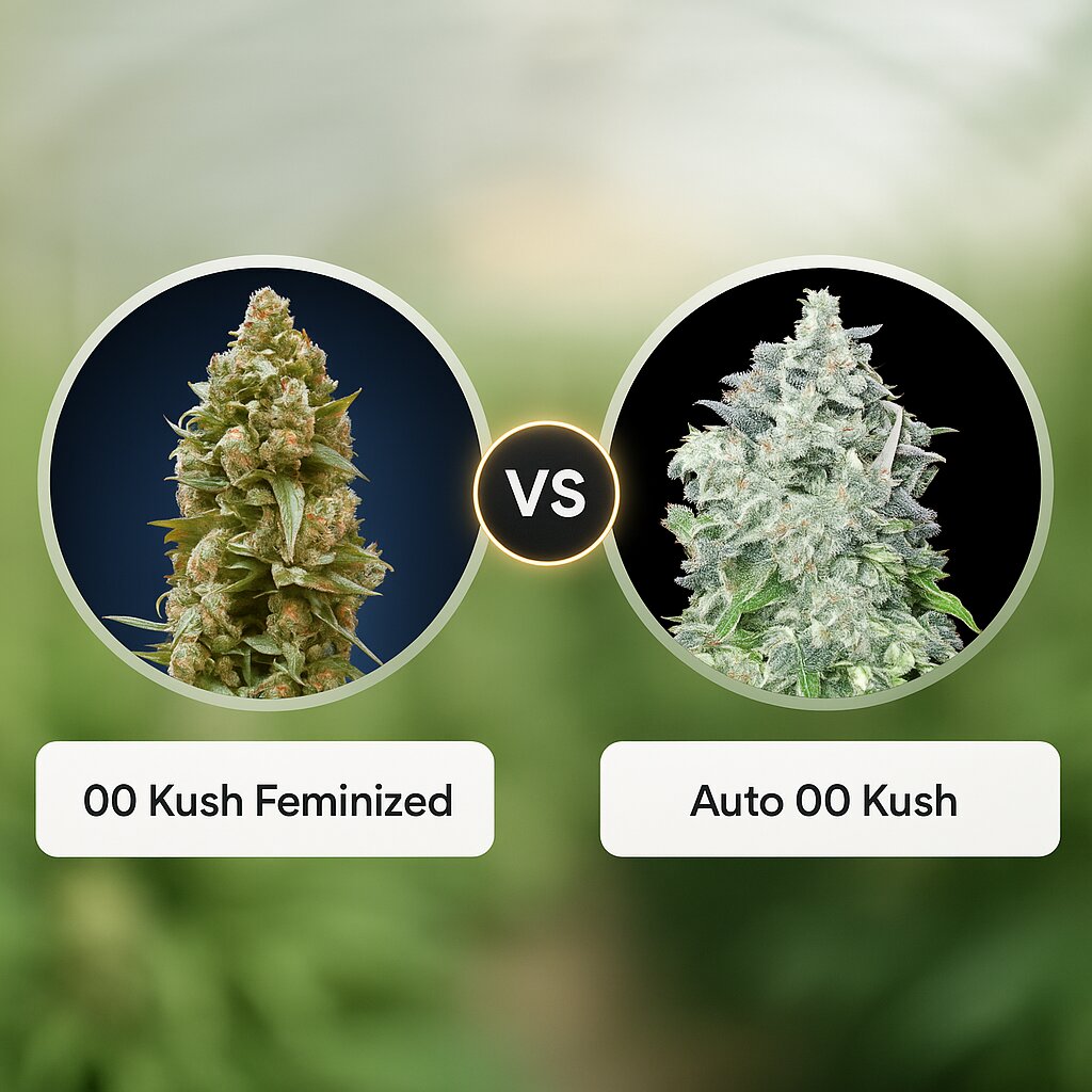 00 Kush (00 Seeds) vs Auto 00 Kush (00 Seeds) Cannabissamenvergleich