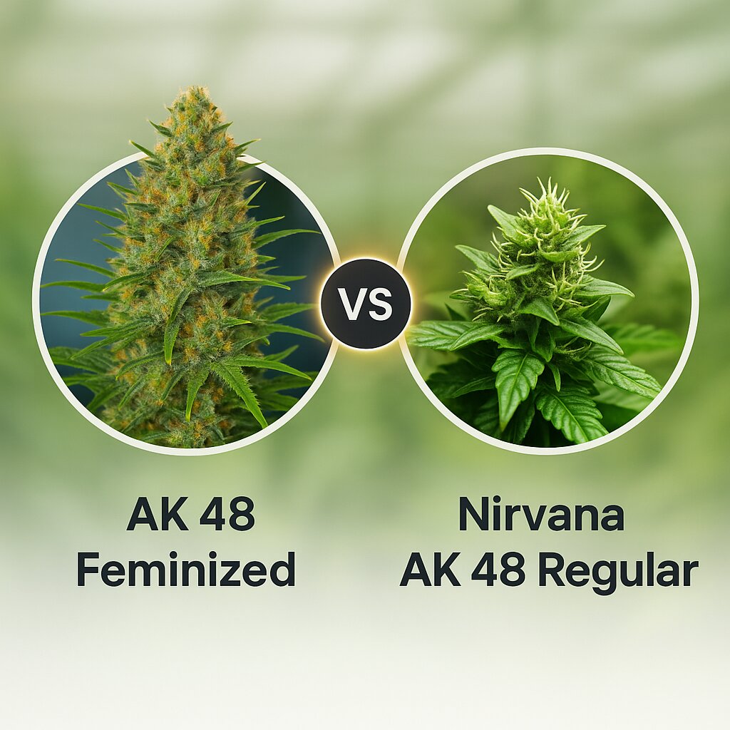 AK 48 (Nirvana Seeds) vs Nirvana AK 48 (Nirvana Seeds) Vergleich von Cannabissamen