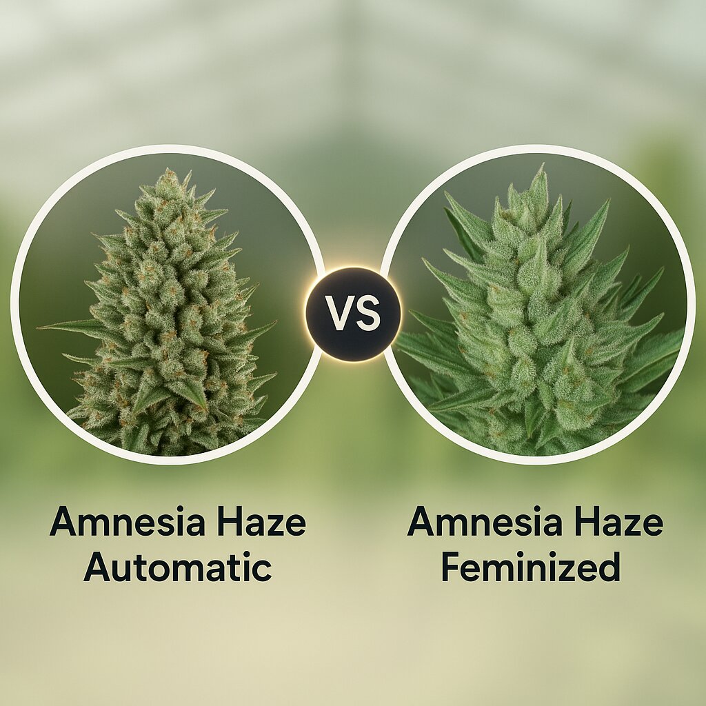Amnesia Haze Automatic (Royal Queen Seeds) vs Amnesia Haze (Soma Seeds) Vergleich von Hanfsamen