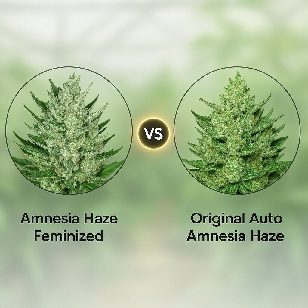 Amnesia Haze (Soma Seeds) vs Original Auto Amnesia Haze (FastBuds) Vergleich von Cannabissamen