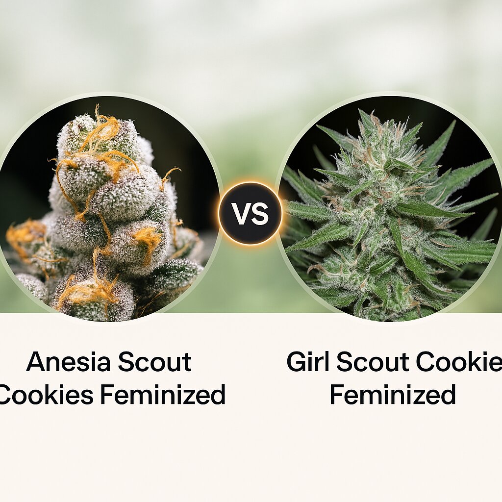 Anesia Scout Cookies (Anesia Seeds) vs Girl Scout Cookies (Bighead Seeds) Cannabis Samen Vergleich