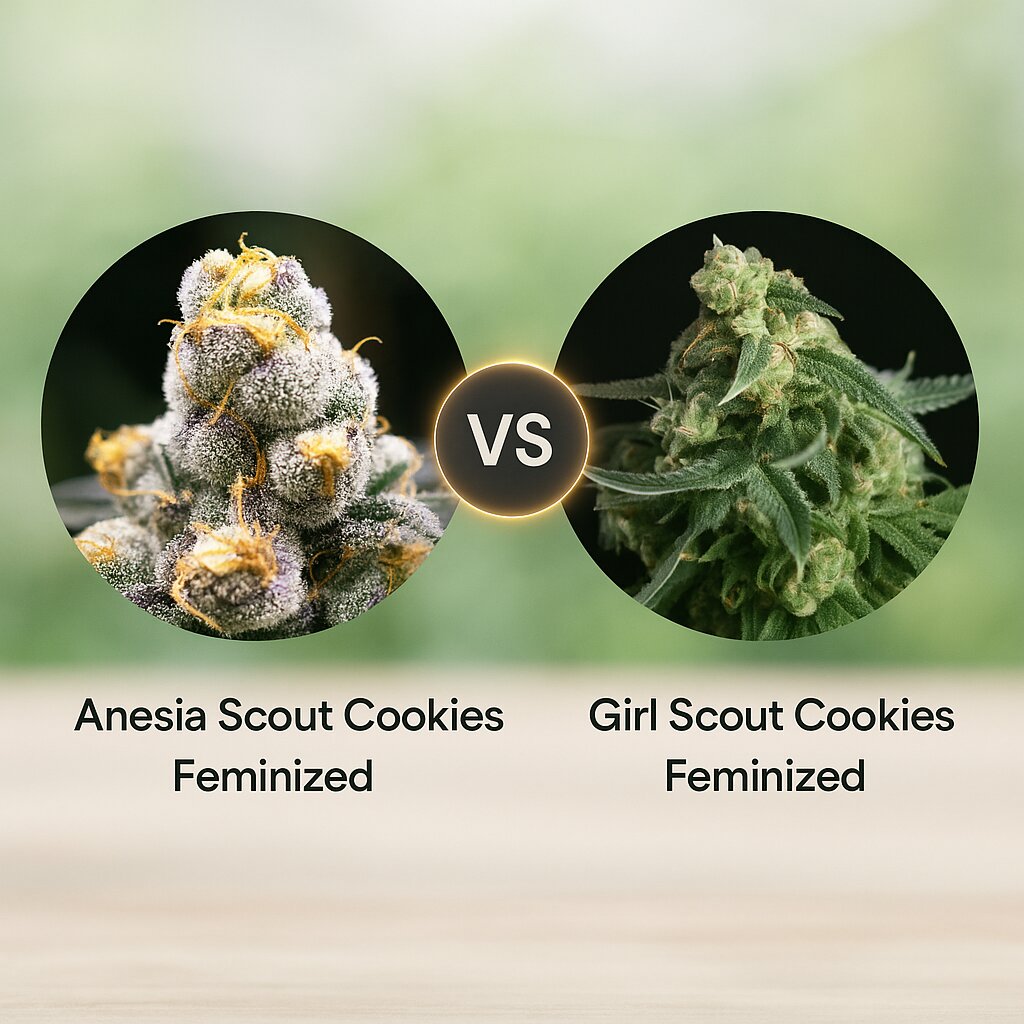 Anesia Scout Cookies (Anesia Seeds) vs Girl Scout Cookies (Tyrol Seeds) Cannabis Samen Vergleich