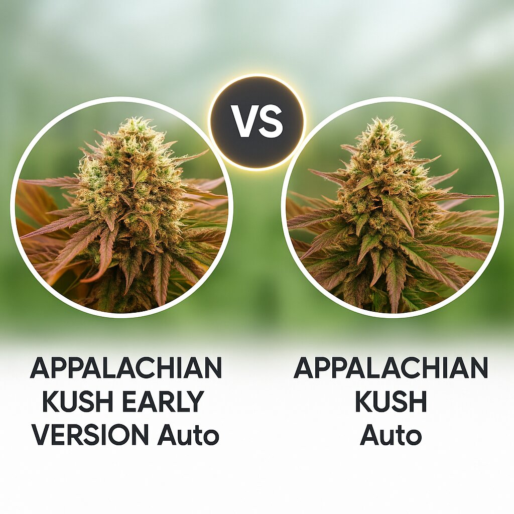 APPALACHIAN KUSH EARLY VERSION (World of Seeds) vs APPALACHIAN KUSH (World of Seeds) Vergleich von Hanfsamen