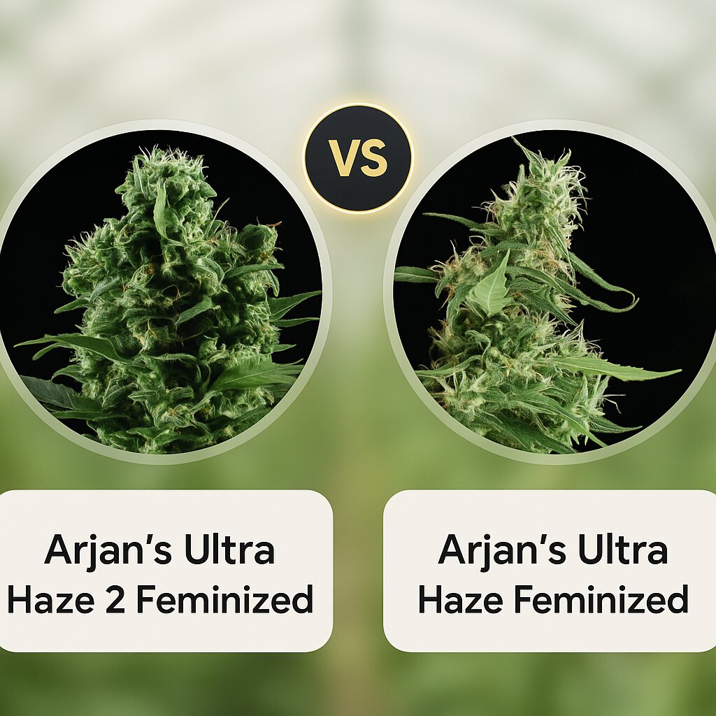 Arjan's Ultra Haze 2 (Greenhouse Seed Co) vs Arjan's Ultra Haze (Greenhouse Seed Co) Cannabissamenvergleich