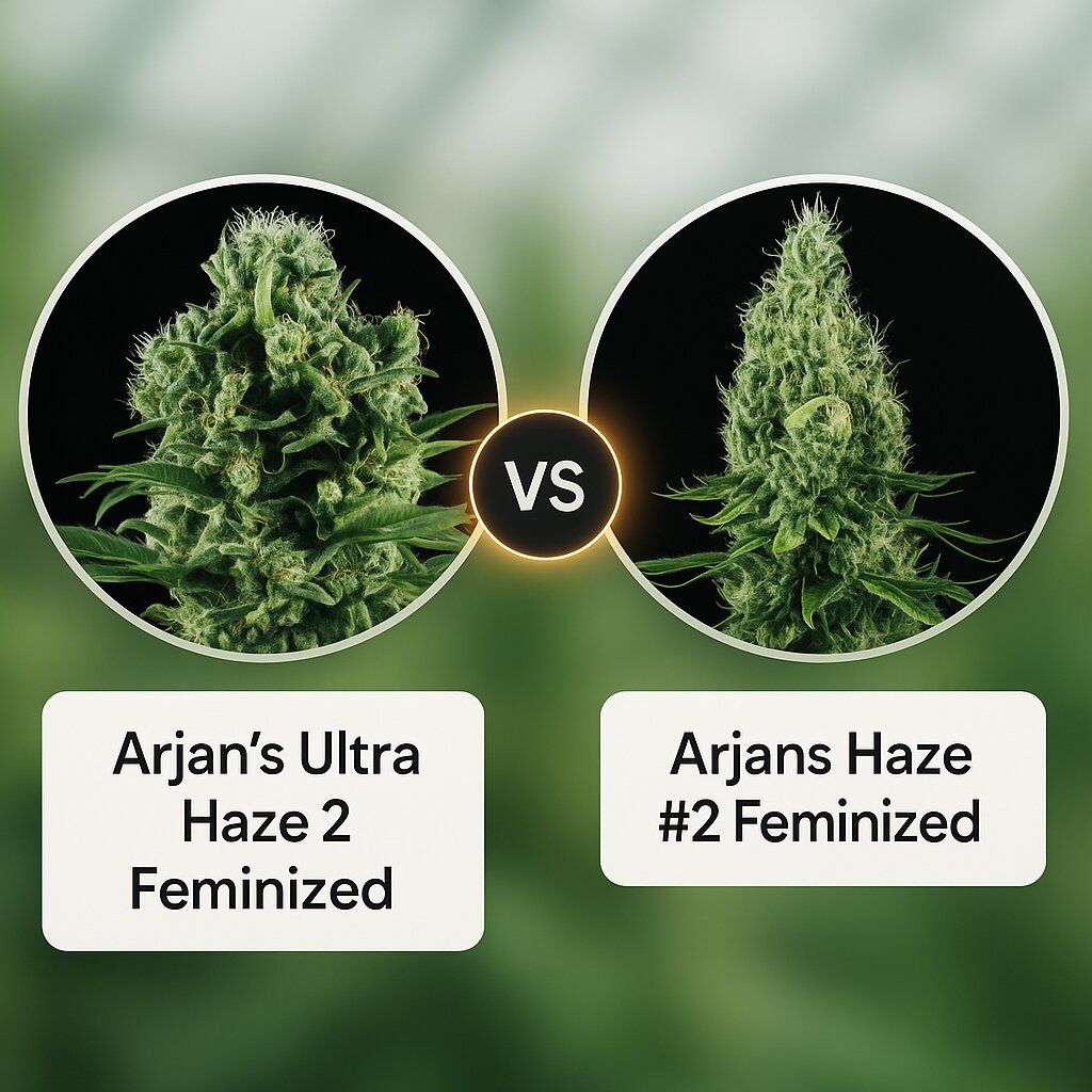 Arjan's Ultra Haze 2 (Greenhouse Seed Co) vs Arjans Haze #2 (Greenhouse Seed Co) Cannabissamenvergleich