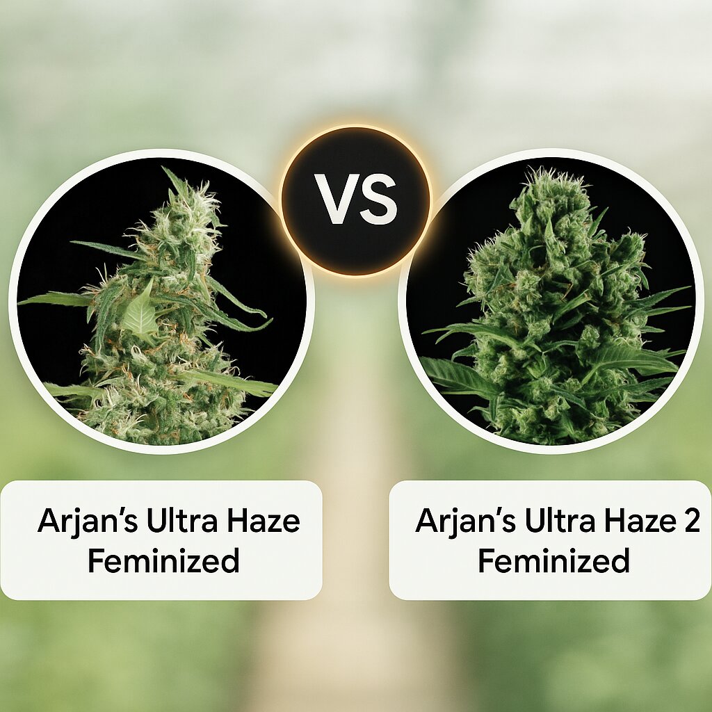 Arjan's Ultra Haze (Greenhouse Seed Co) vs Arjan's Ultra Haze 2 (Greenhouse Seed Co) Vergleich von Cannabissamen