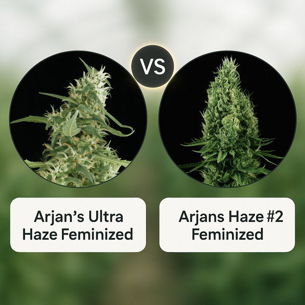 Arjan's Ultra Haze (Greenhouse Seed Co) vs Arjans Haze #2 (Greenhouse Seed Co) Vergleich von Cannabissamen