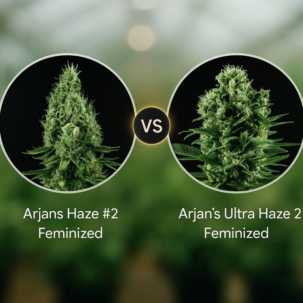 Arjans Haze #2 (Greenhouse Seed Co) vs Arjan's Ultra Haze 2 (Greenhouse Seed Co) Cannabis Samen Vergleich