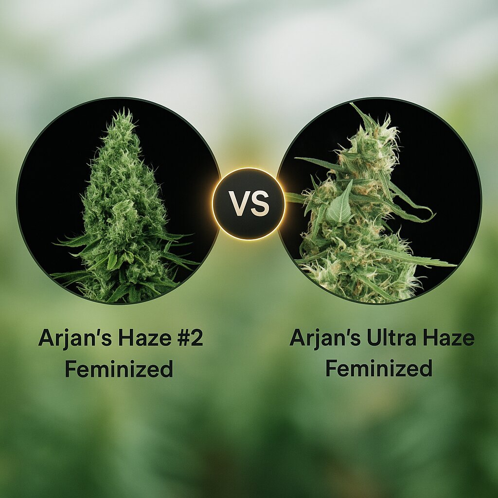 Arjans Haze #2 (Greenhouse Seed Co) vs Arjan's Ultra Haze (Greenhouse Seed Co) Vergleich von Cannabissamen