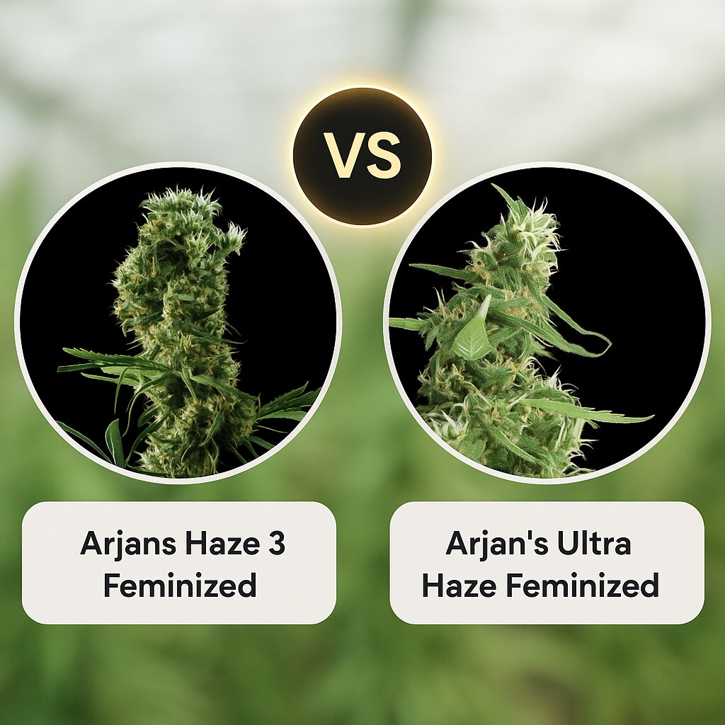 Arjans Haze 3 (Greenhouse Seed Co) vs Arjan's Ultra Haze (Greenhouse Seed Co) Cannabissamen Vergleich