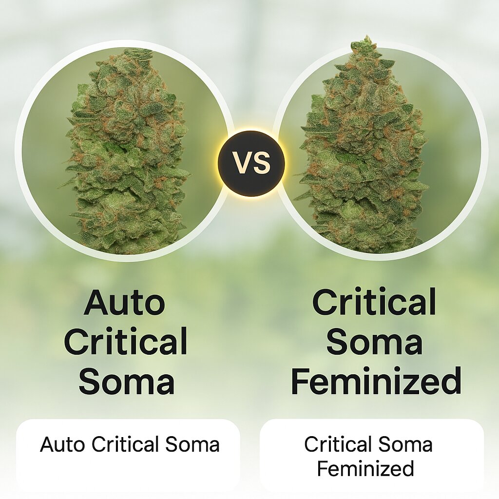 Auto Critical Soma (Advanced Seeds) vs Critical Soma (Advanced Seeds) Cannabissamenvergleich
