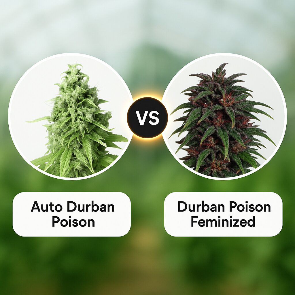 Auto Durban Poison (Dutch Passion) vs Durban Poison (Dutch Passion) Vergleich von Hanfsamen