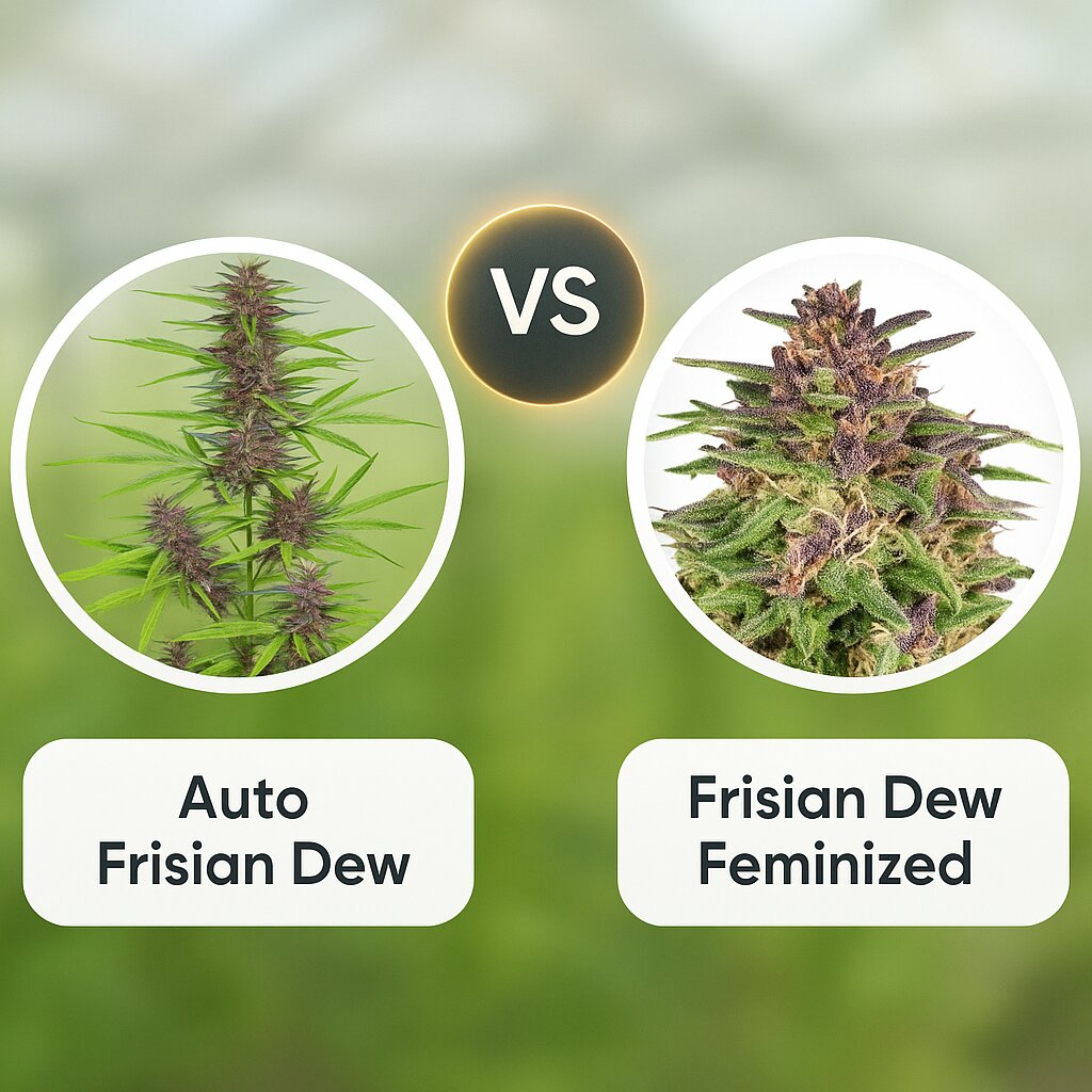 Auto Frisian Dew (Dutch Passion) vs Frisian Dew (Dutch Passion) Vergleich von Cannabissamen