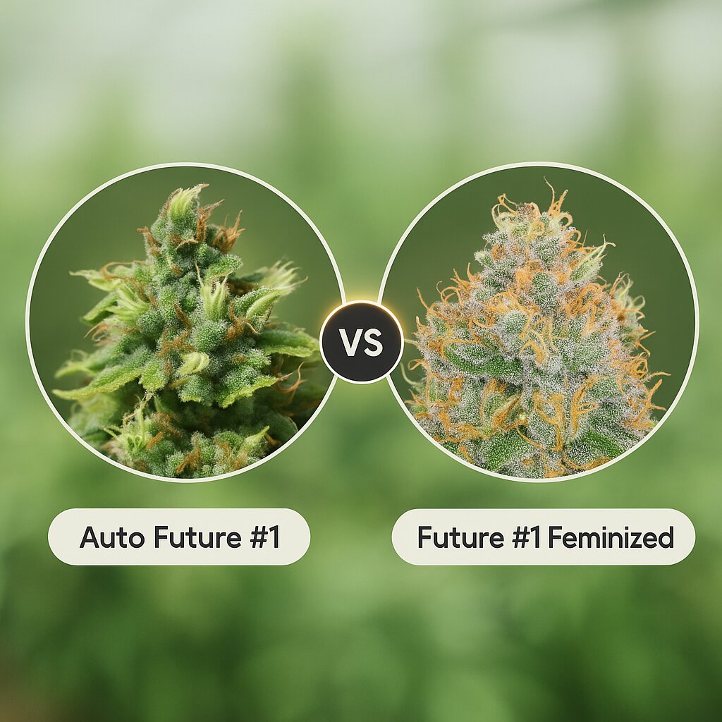 Auto Future #1 (Anesia Seeds) vs Future #1 (Anesia Seeds) Cannabissamenvergleich