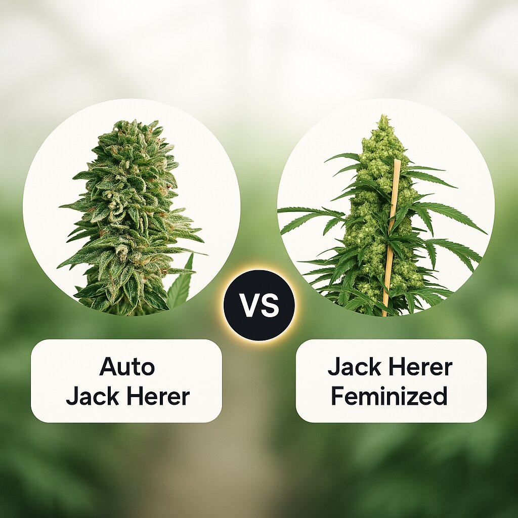 Auto Jack Herer (Advanced Seeds) vs Jack Herer (Bulldog Seeds) Vergleich von Cannabissamen