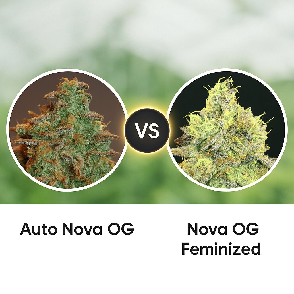 Auto Nova OG (Anesia Seeds) vs Nova OG (Anesia Seeds) Vergleich von Cannabissamen