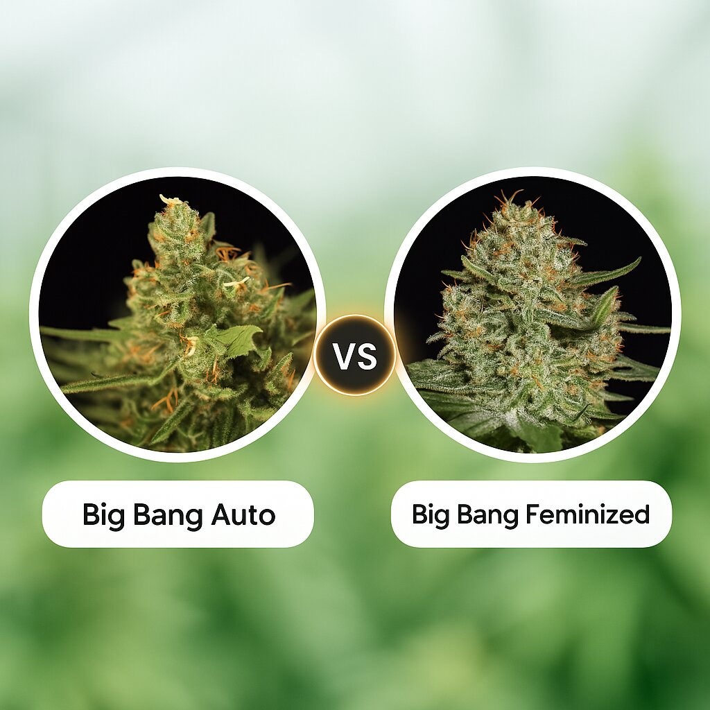 Big Bang Auto (Greenhouse Seed Co) vs Big Bang (Greenhouse Seed Co) Vergleich von Cannabissamen