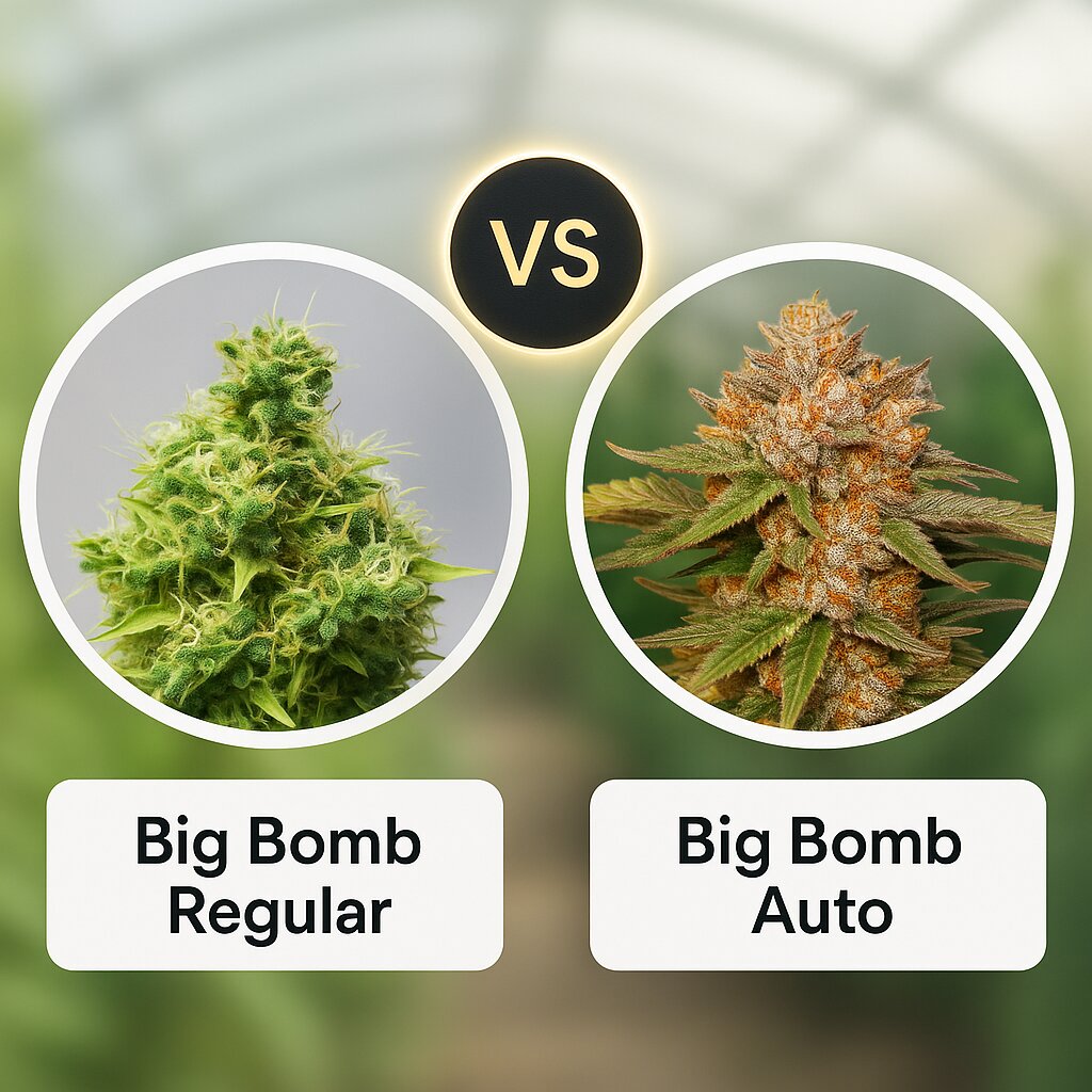 Big Bomb (Bomb Seeds) vs Big Bomb Auto (Bomb Seeds) Cannabissamenvergleich