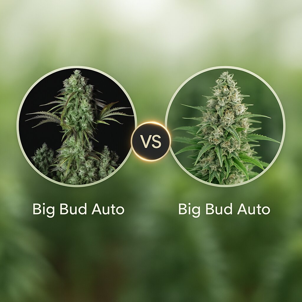 Big Bud Auto (FastBuds) vs Big Bud Auto (Sensi Seeds) Cannabissamen Vergleich