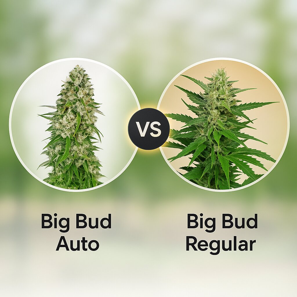 Big Bud Auto (Sensi Seeds) vs Big Bud (Sensi Seeds) Vergleich von Cannabissamen