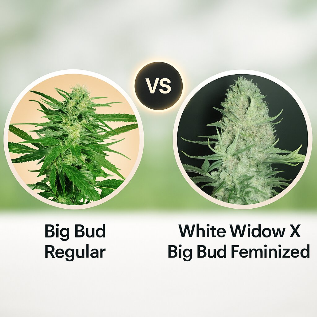 Big Bud (Sensi Seeds) vs White Widow X Big Bud (Female Seeds) Vergleich von Cannabissamen