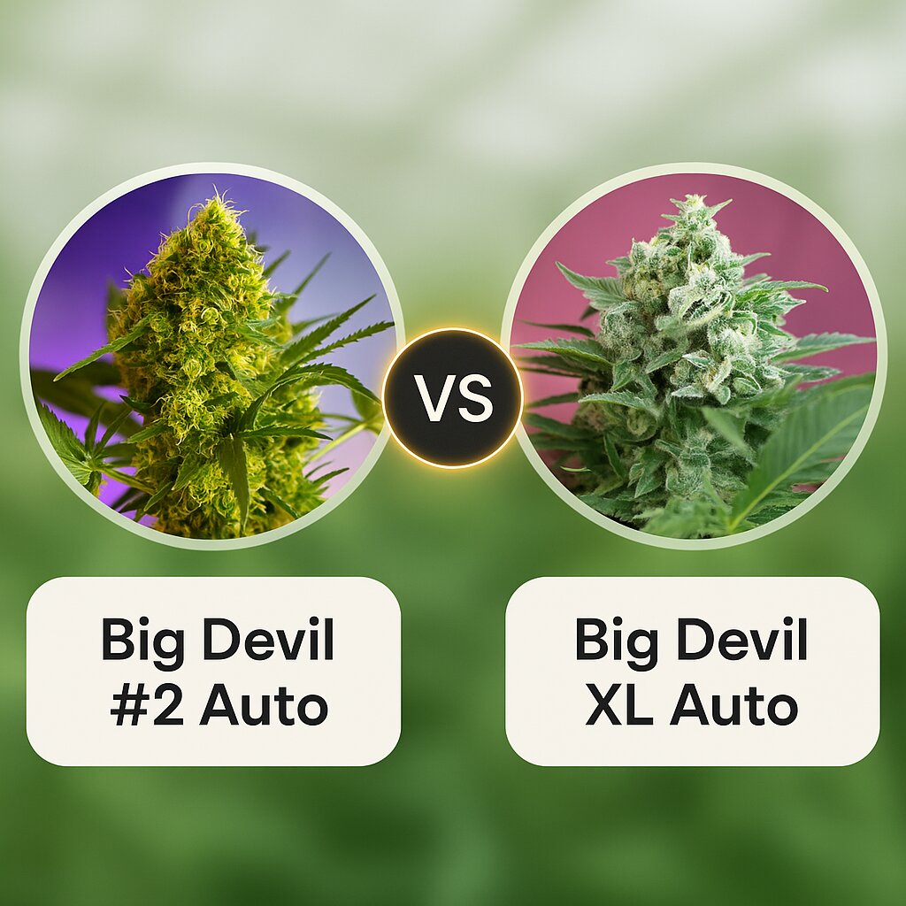 Big Devil #2 (Sweet Seeds) vs Big Devil XL Auto (Sweet Seeds) Cannabis Samen Vergleich