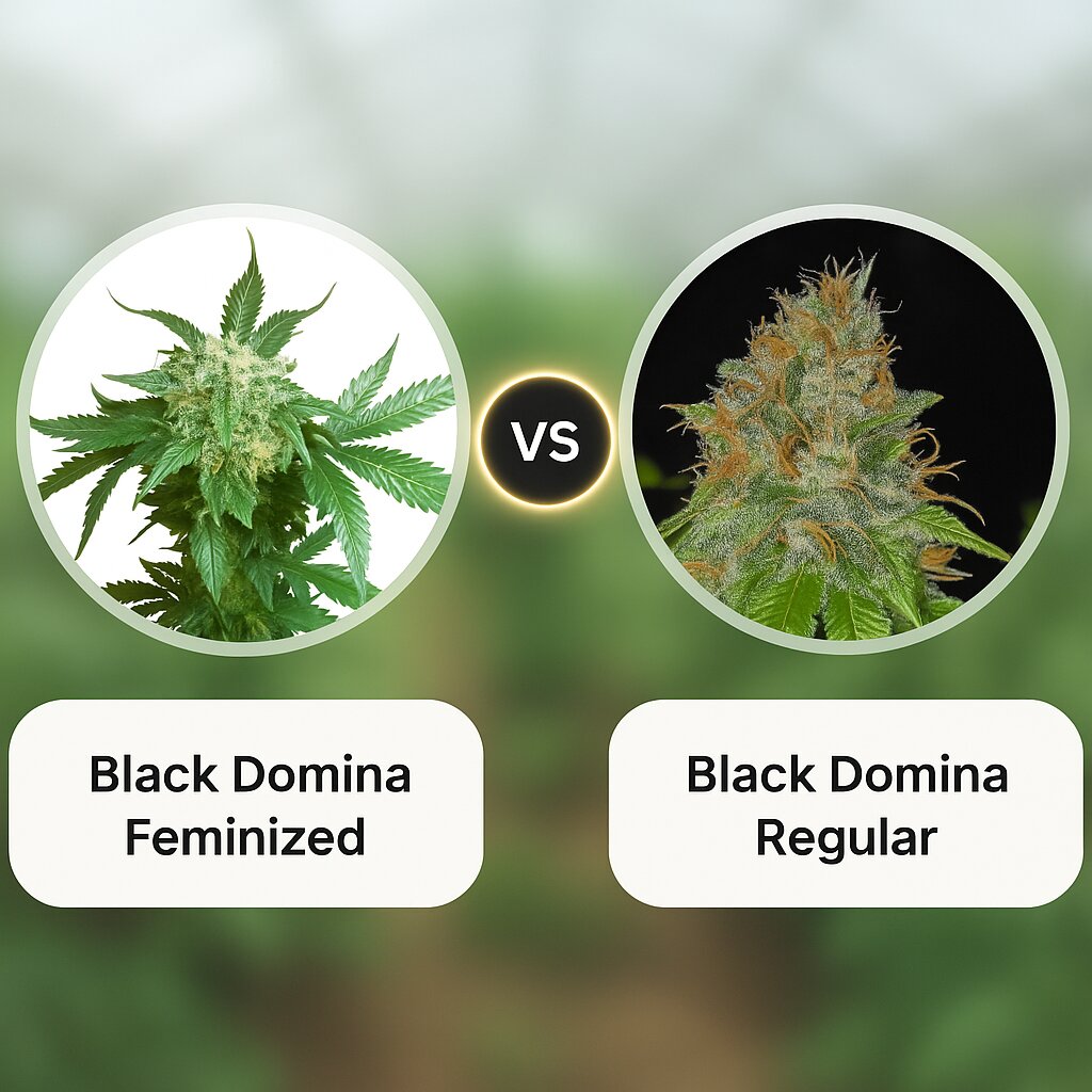Black Domina (Sensi Seeds) vs Black Domina (Sensi Seeds) Vergleich von Cannabissamen