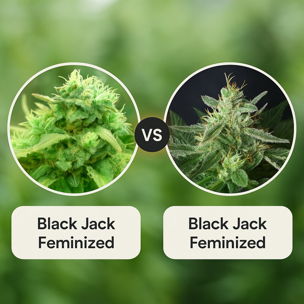 Black Jack (Nirvana Seeds) vs Black Jack (Sweet Seeds) Hanfsamen Vergleich