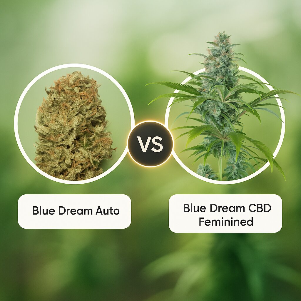 Blue Dream Auto (Humboldt Seed Organization) vs Blue Dream CBD (Humboldt Seed Organization) Hanfsamen Vergleich