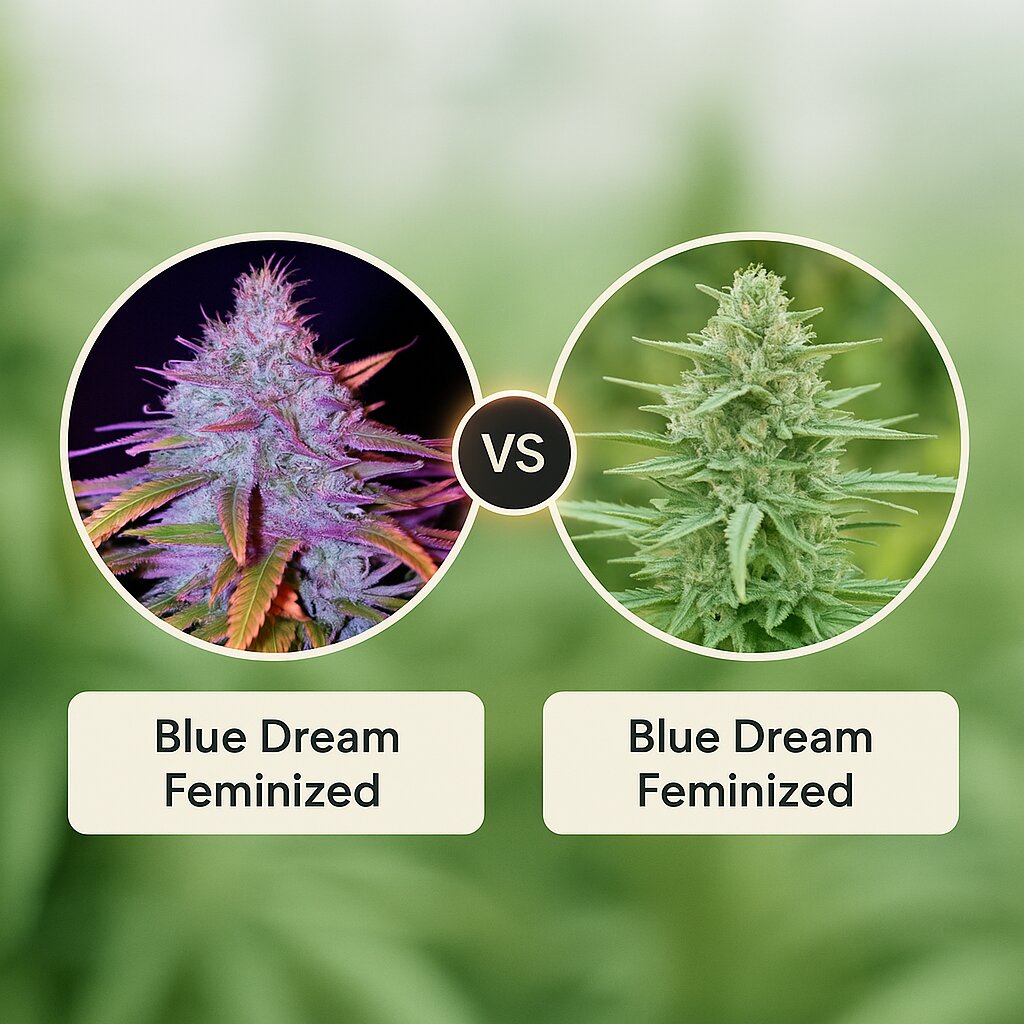Blue Dream (Cali Weed) vs Blue Dream (Humboldt Seed Organization) Vergleich von Hanfsamen