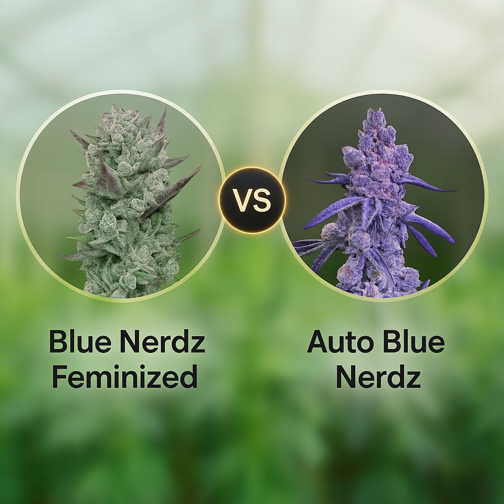Blue Nerdz (Terp Treez Co) vs Auto Blue Nerdz (Terp Treez Co) Vergleich von Cannabissamen