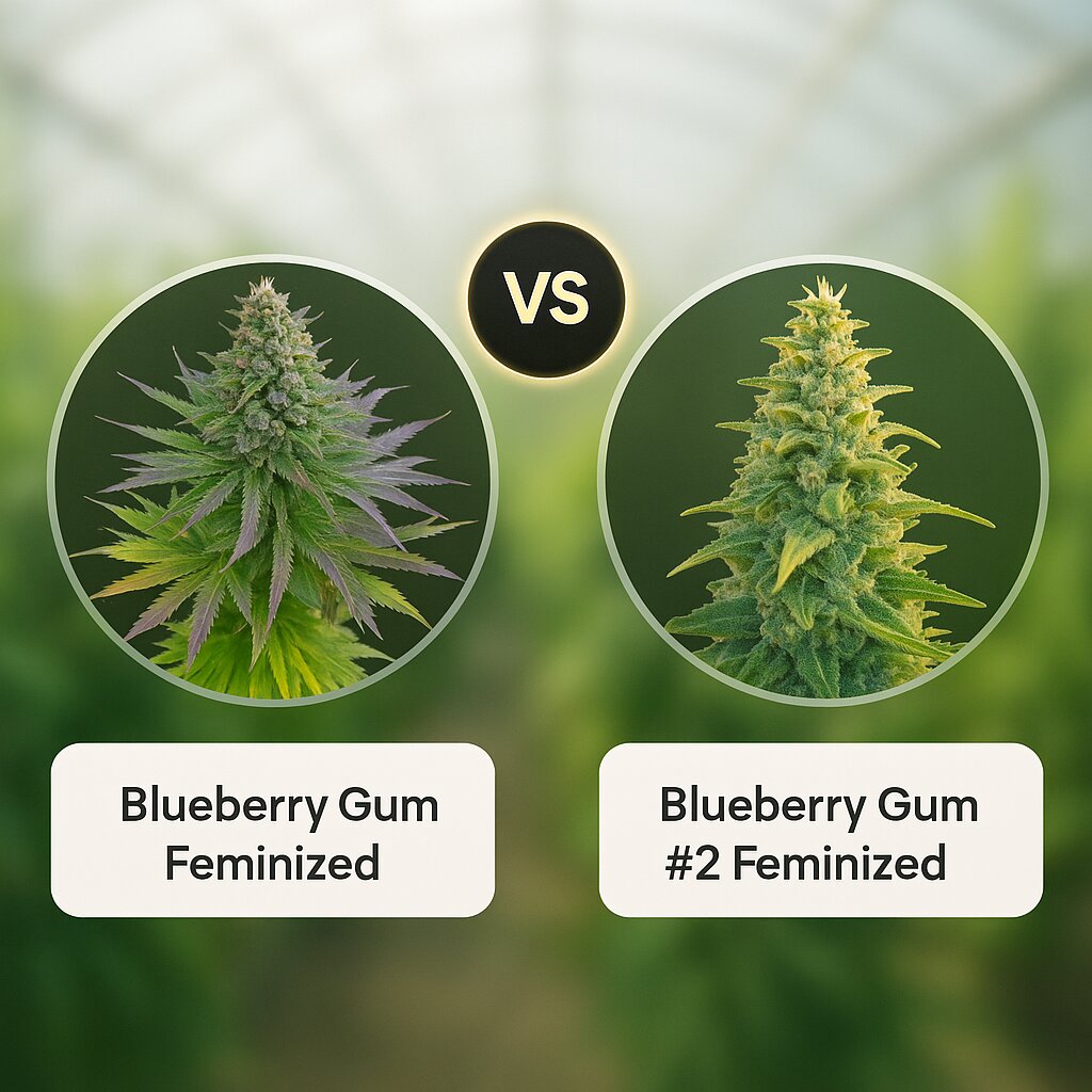 Blueberry Gum (G13 Labs) vs Blueberry Gum #2 (G13 Labs) Vergleich von Cannabissamen