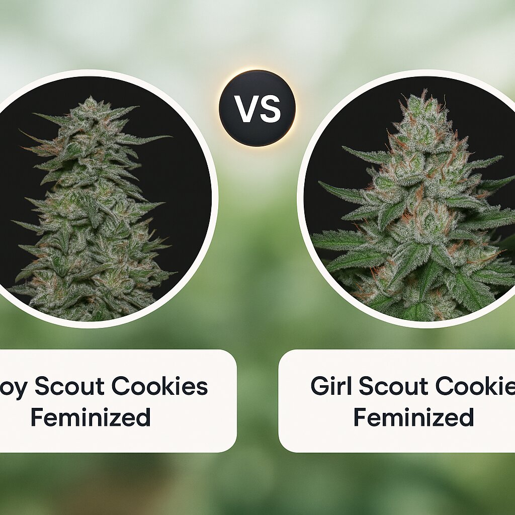 Boy Scout Cookies (Kalashnikov Seeds) vs Girl Scout Cookies (Bighead Seeds) Cannabissamen Vergleich