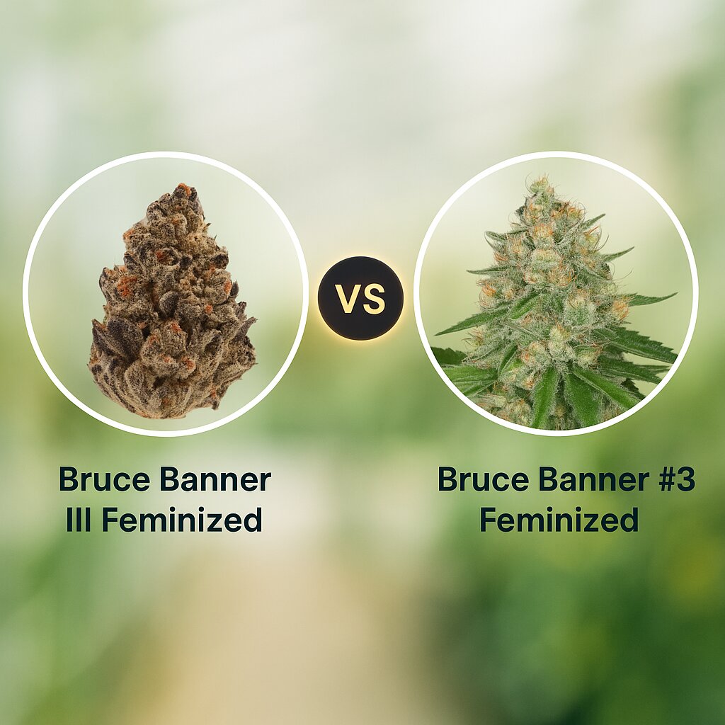 Bruce Banner III (Growers Choice) vs Bruce Banner #3 (Anesia Seeds) Cannabissamen Vergleich