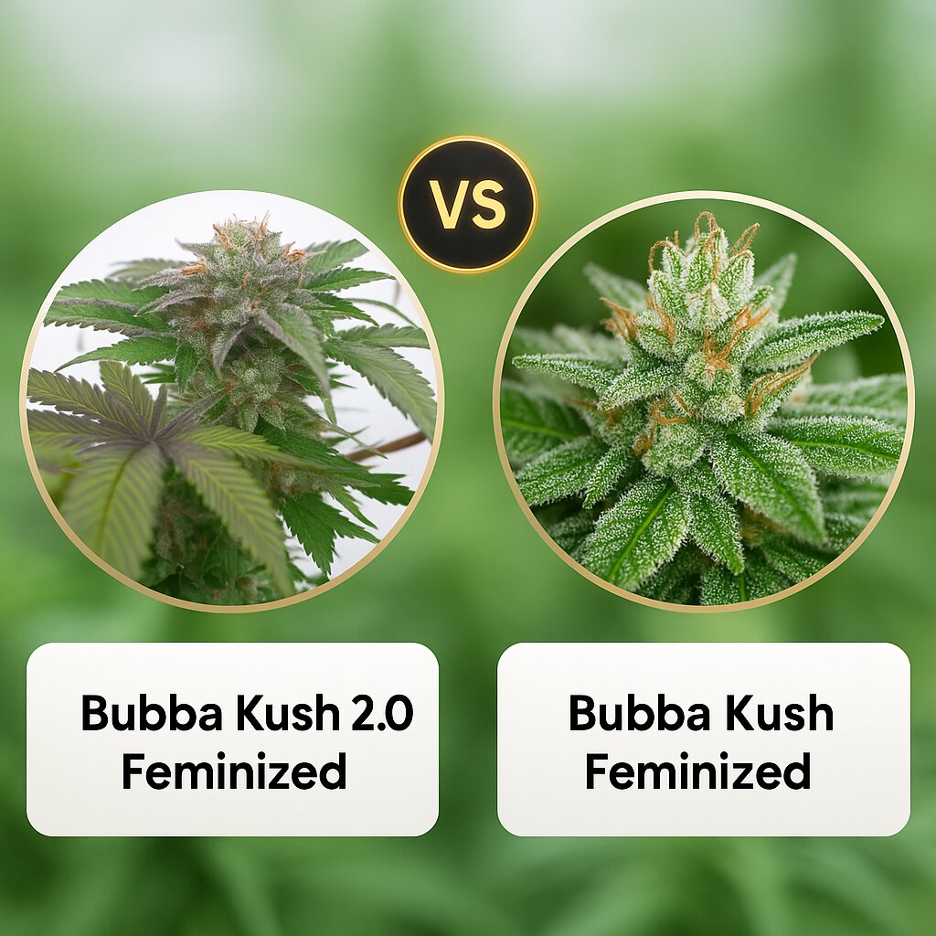 Bubba Kush 2.0 (Humboldt Seed Organization) vs Bubba Kush (Humboldt Seed Organization) Vergleich von Cannabissamen