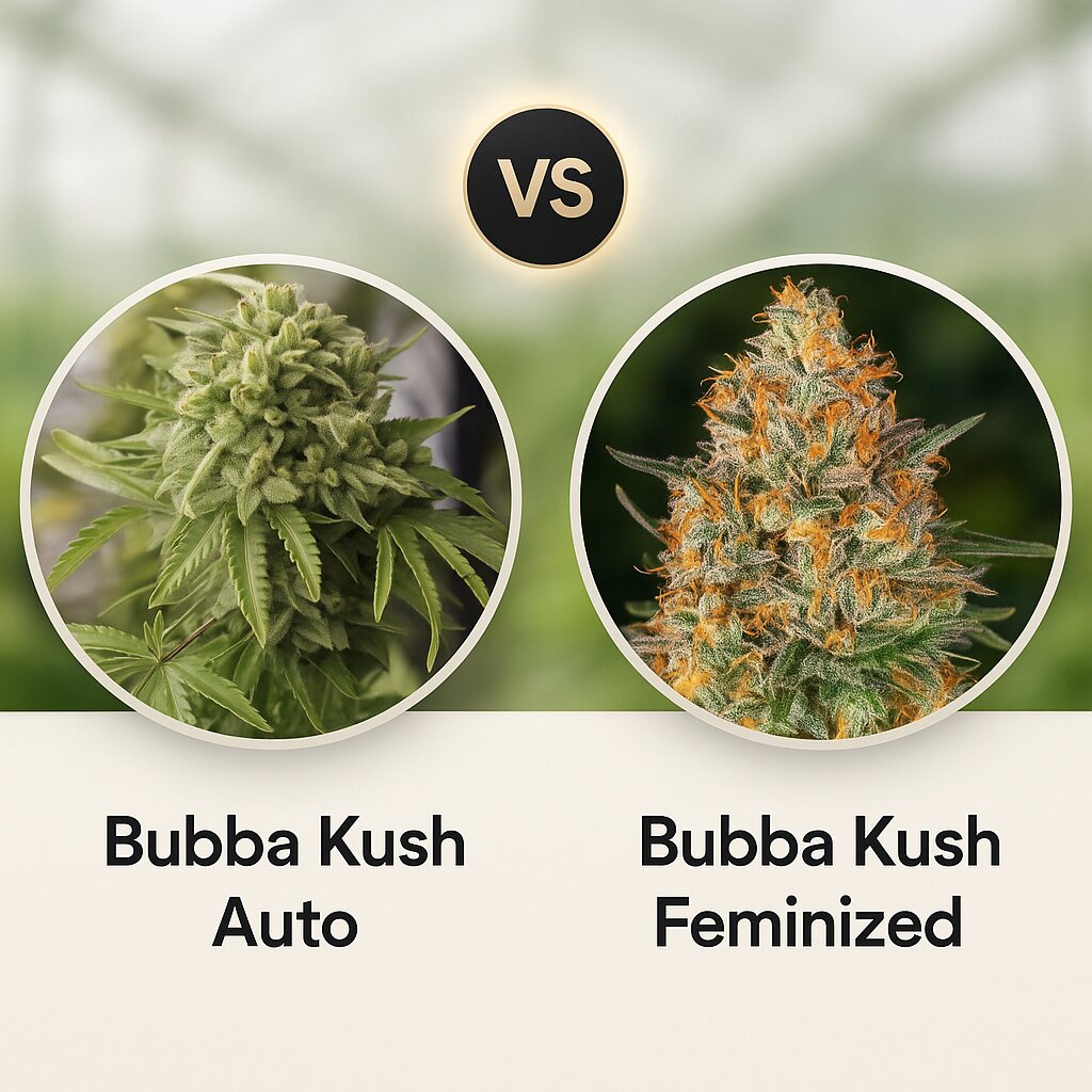 Bubba Kush Auto (Humboldt Seed Organization) vs Bubba Kush (Barneys Farm) Cannabissamenvergleich