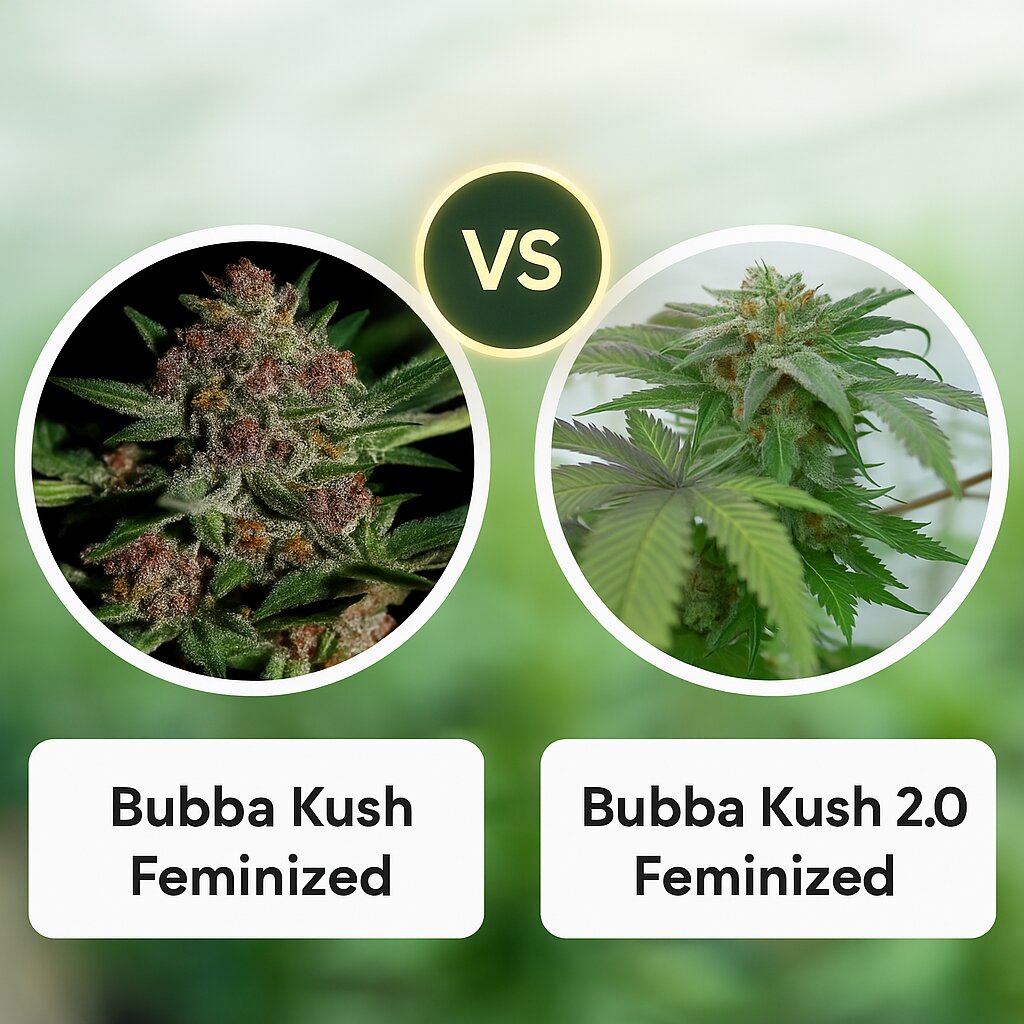 Bubba Kush (Greenhouse Seed Co) vs Bubba Kush 2.0 (Humboldt Seed Organization) Vergleich von Cannabissamen