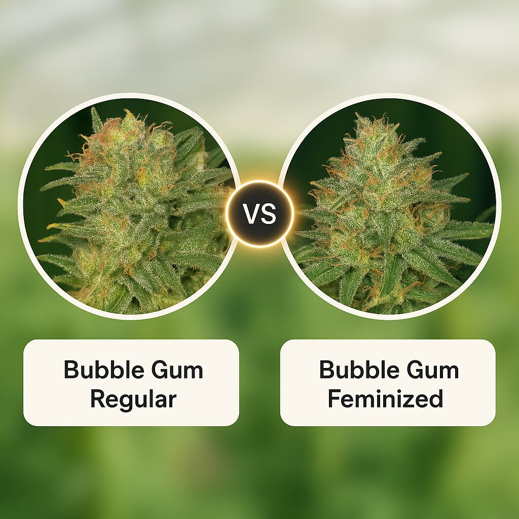 Bubble Gum (Serious Seeds) vs Bubble Gum (Serious Seeds) Vergleich von Cannabissamen