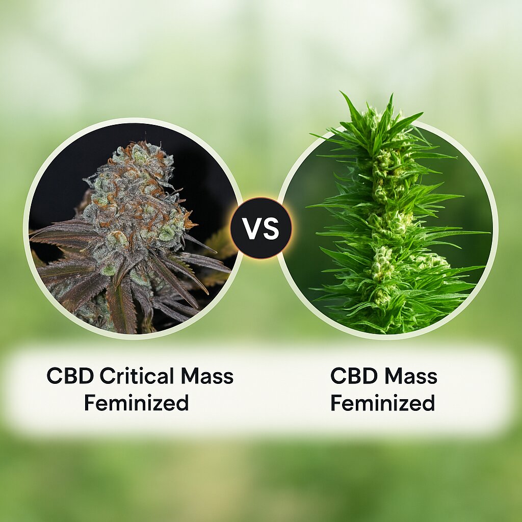 CBD Critical Mass (Seedsman) vs CBD Mass (Advanced Genetics Seeds) Cannabis Samen Vergleich