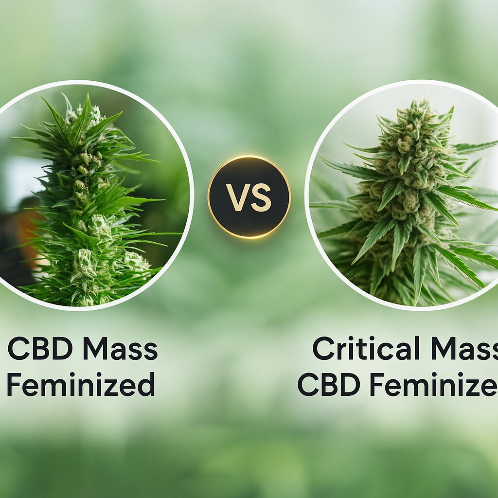 CBD Mass (Advanced Genetics Seeds) vs Critical Mass CBD (DinaFem Seeds) Cannabis Samen Vergleich