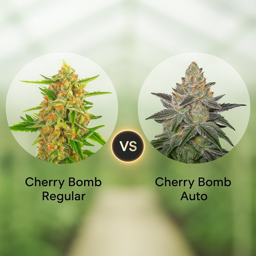 Cherry Bomb (Bomb Seeds) vs Cherry Bomb Auto (Bomb Seeds) Cannabissamenvergleich