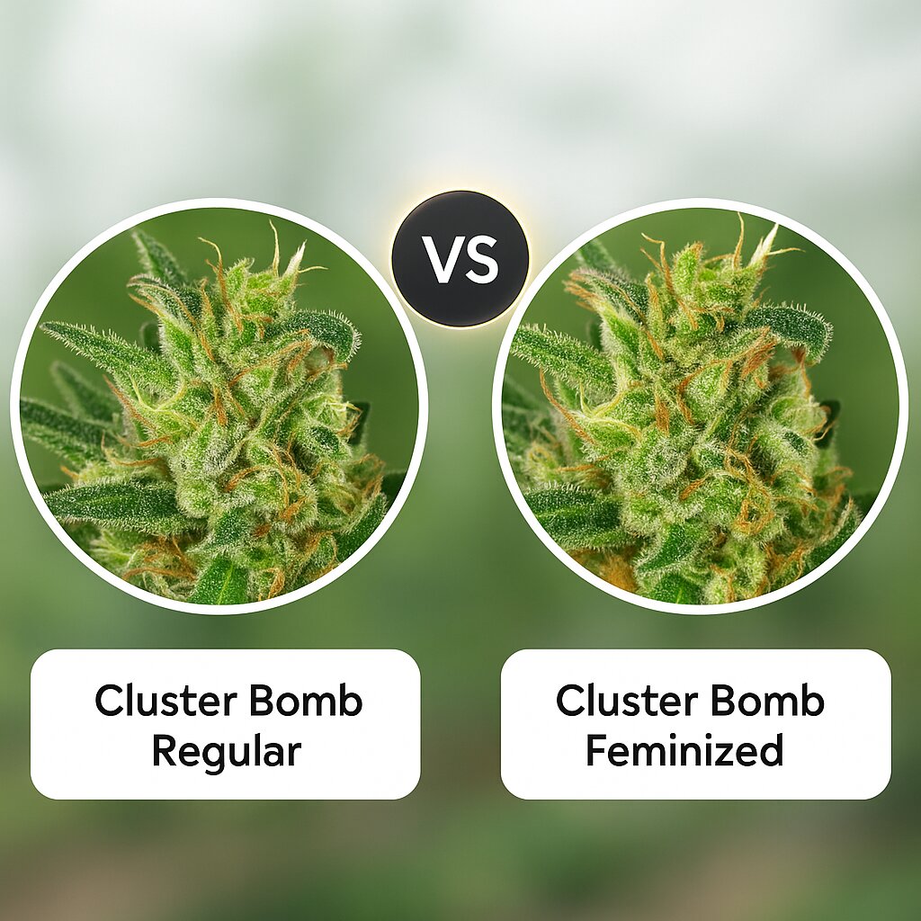 Cluster Bomb (Bomb Seeds) vs Cluster Bomb (Bomb Seeds) Cannabissamen Vergleich
