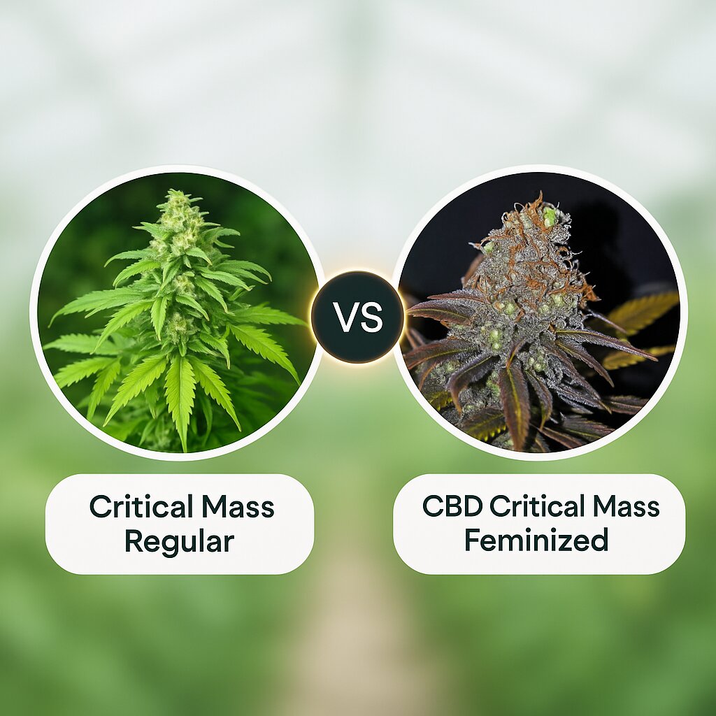 Critical Mass (Mr Nice Seedbank) vs CBD Critical Mass (Seedsman) Cannabis Samen Vergleich