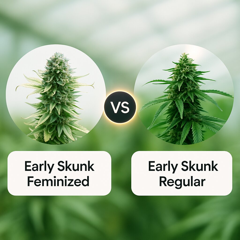 Early Skunk (Seedsman) vs Early Skunk (Sensi Seeds) Cannabissamen Vergleich