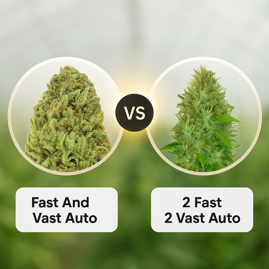 Fast And Vast Auto (Heavyweight Seeds) vs 2 Fast 2 Vast Auto (Heavyweight Seeds) Vergleich von Cannabissamen