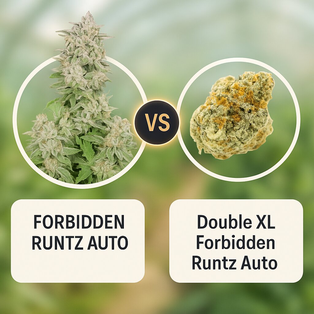 FORBIDDEN RUNTZ AUTO (FastBuds) vs Double xl Forbidden Runtz Auto (Growers Choice) Vergleich von Hanfsamen