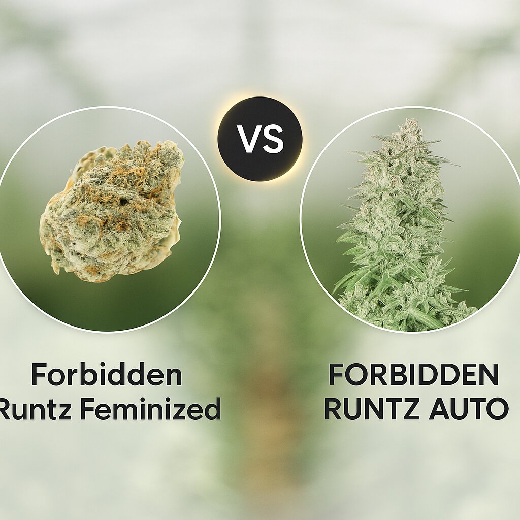 Forbidden Runtz (Growers Choice) vs FORBIDDEN RUNTZ AUTO (FastBuds) Cannabissamenvergleich