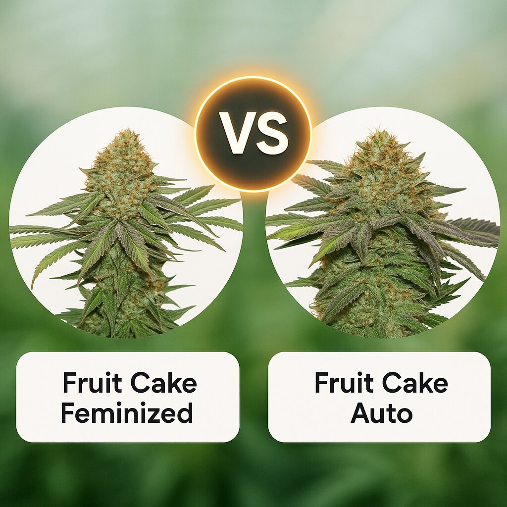 Fruit Cake (Seed Stockers) vs Fruit Cake Auto (Seed Stockers) Cannabissamen Vergleich